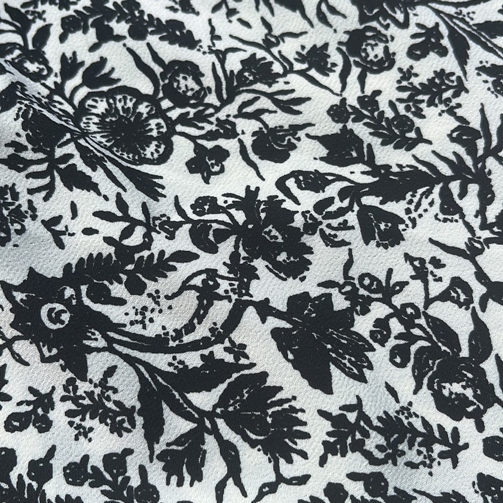 Strapless Black and White Floral Romper - Picture 2 of 7